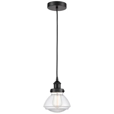 Innovations Lighting Olean 7" Matte Black Mini Pendant W/ Clear Shade