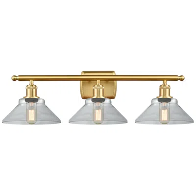 Innovations Lighting Orwell 26" Wide 3 Light Satin Gold Bath Vanity Light W/ Clear Shade