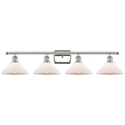 Innovations Lighting Orwell 36" 4-light Polished Nickel Bath Light W/ Matte White Shade