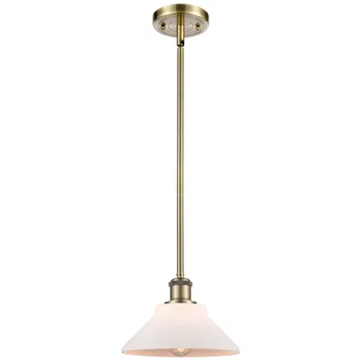 Innovations Lighting Orwell 8" Antique Brass Mini Pendant W/ Matte White Shade