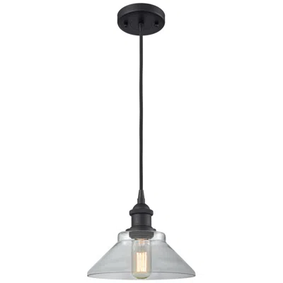Innovations Lighting Orwell 8" Led Mini Pendant - Matte Black - Clear Shade