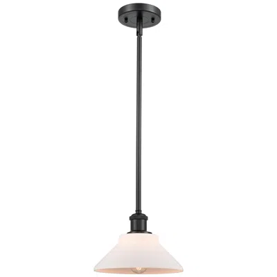 Innovations Lighting Orwell 8" Matte Black Mini Pendant W/ Matte White Shade