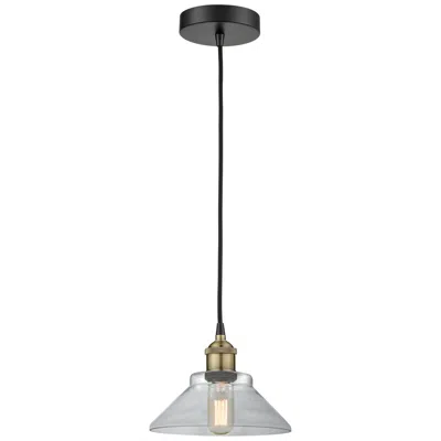 Innovations Lighting Orwell 8.38" Wide Black Brass Corded Mini Pendant With Clear Shade