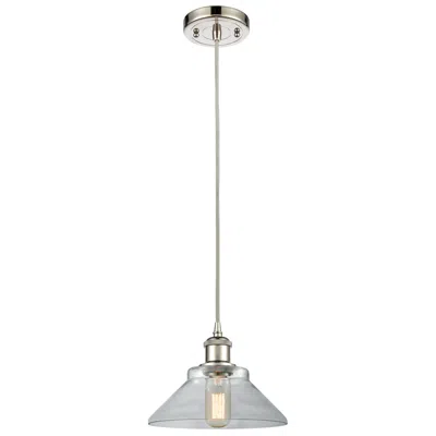 Innovations Lighting Orwell 8.38" Wide Polished Nickel Corded Mini Pendant W/ Clear Shade