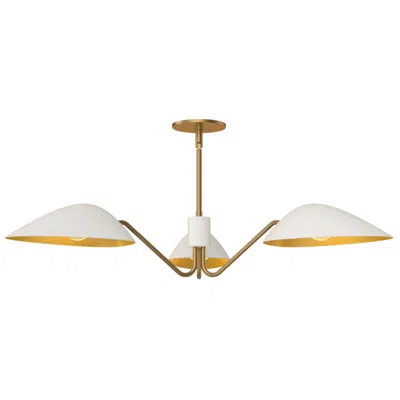 Innovations Lighting Oscar 35 3/4" Wide Aged Gold And White 3-light Pendant
