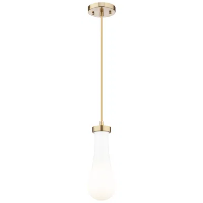 Innovations Lighting Owego 4" Wide Champagne Bronze Cord Hung Pendant With Gloss White Shad