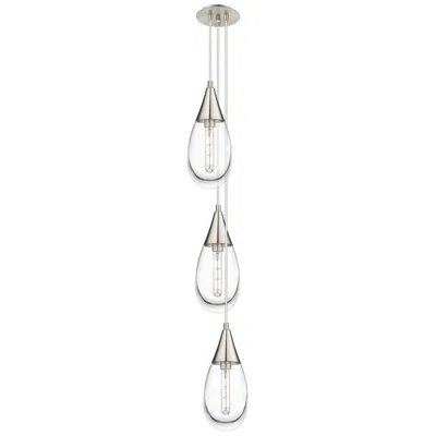 Innovations Lighting Owego 7.13" Wide 3 Light Brushed Satin Nickel Multi Pendant W/ Clear S