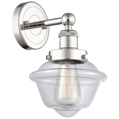 Innovations Lighting Oxford 10"high Polished Nickel Sconce With Clear Shade