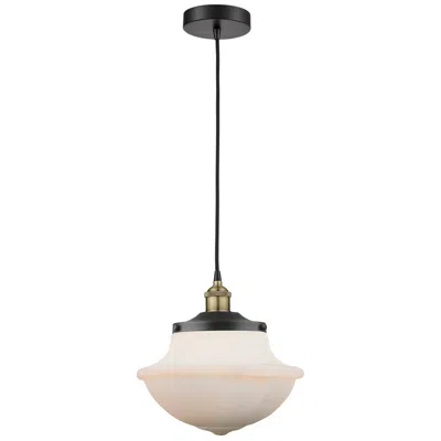 Innovations Lighting Oxford 11 3/4" Wide Black Antique Brass Mini Pendant