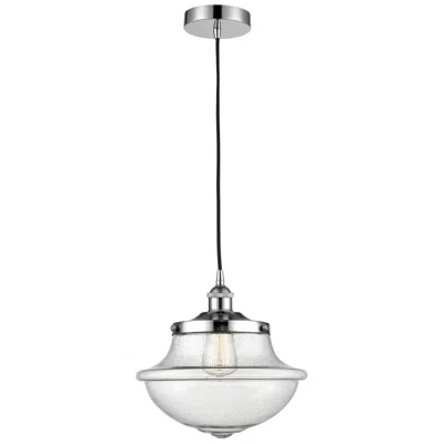 Innovations Lighting Oxford 11.75"w Polished Chrome Corded Mini Pendant W/ Seedy Shade