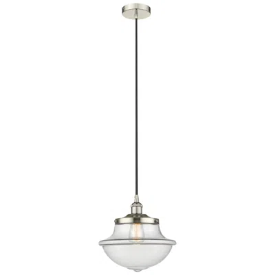 Innovations Lighting Oxford 11.75"w Polished Nickel Corded Mini Pendant W/ Clear Shade