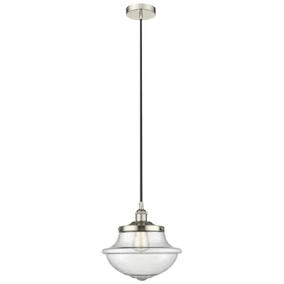 Innovations Lighting Oxford 11.75"w Polished Nickel Corded Mini Pendant W/ Seedy Shade