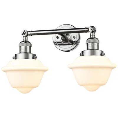 Innovations Lighting Oxford 17" 2-light Polished Chrome Bath Light W/ Matte White Shade