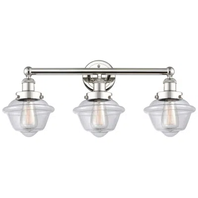 Innovations Lighting Oxford 24.5"w 3 Light Polished Nickel Bath Vanity Light With Clear Sha