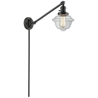 Innovations Lighting Oxford 25" High Oil Rubbed Bronze Swing Arm W/ Clear Shade