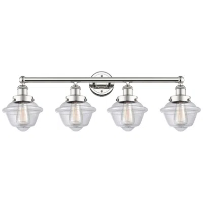 Innovations Lighting Oxford 33.5"w 4 Light Polished Nickel Bath Vanity Light With Clear Sha