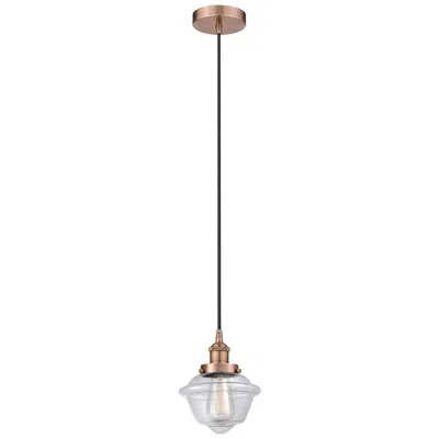 Innovations Lighting Oxford 7.5" Antique Copper Mini Pendant W/ Clear Shade