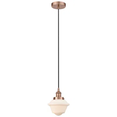 Innovations Lighting Oxford 7.5" Antique Copper Mini Pendant W/ Matte White Shade