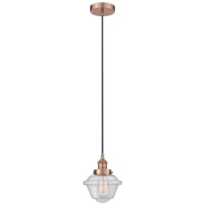 Innovations Lighting Oxford 7.5" Antique Copper Mini Pendant W/ Seedy Shade