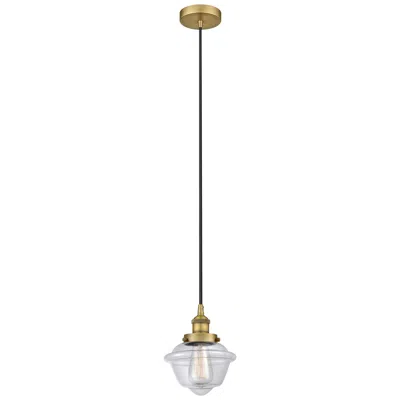 Innovations Lighting Oxford 7.5" Brushed Brass Mini Pendant W/ Clear Shade