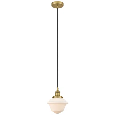Innovations Lighting Oxford 7.5" Brushed Brass Mini Pendant W/ Matte White Shade