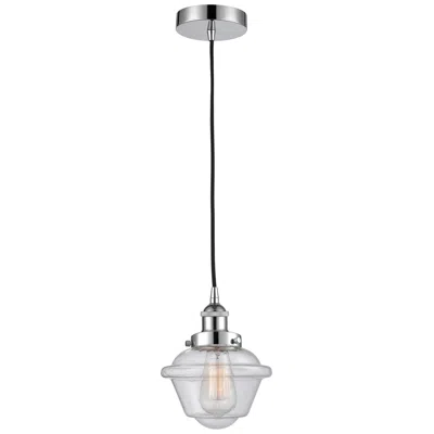 Innovations Lighting Oxford 7.5" Polished Chrome Mini Pendant W/ Seedy Shade