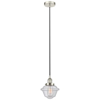 Innovations Lighting Oxford 7.5" Polished Nickel Mini Pendant W/ Seedy Shade