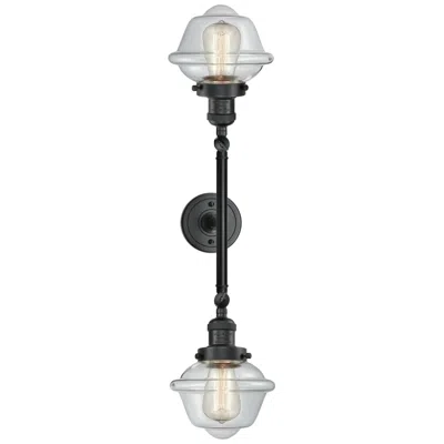 Innovations Lighting Oxford 7.5" Wide 2 Light Matte Black Bath Vanity Light W/ Clear Shade
