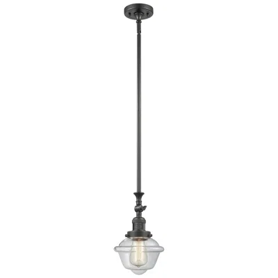 Innovations Lighting Oxford 7.5" Wide Bronze Stem Hung Tiltable Mini Pendant W/ Clear Shade