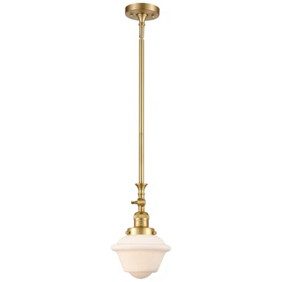 Innovations Lighting Oxford 7.5" Wide Gold Stem Hung Tiltable Mini Pendant W/ Matte White S