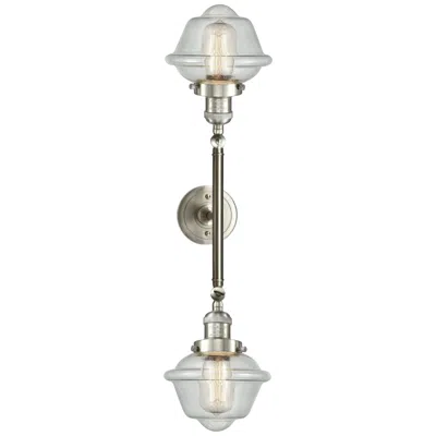 Innovations Lighting Oxford 7.5"w 2 Light Brushed Satin Nickel Bath Vanity Light W/ Seedy S