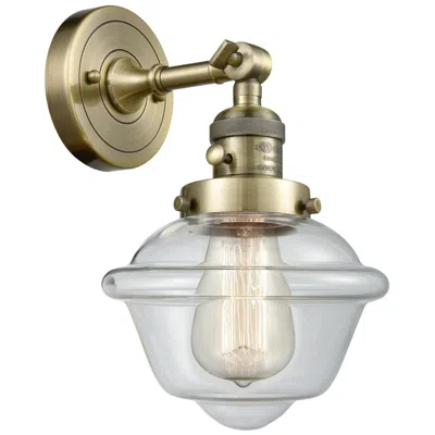 Innovations Lighting Oxford 8" Antique Brass Sconce W/ Clear Shade