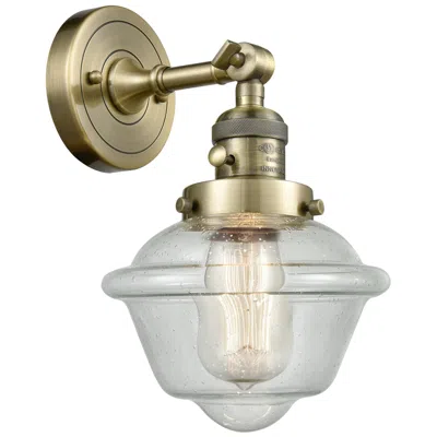 Innovations Lighting Oxford 8" Antique Brass Sconce W/ Seedy Shade