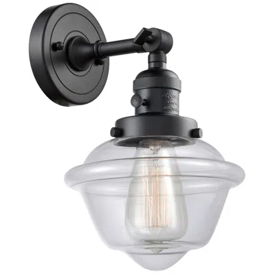 Innovations Lighting Oxford 8" Matte Black Sconce W/ Clear Shade