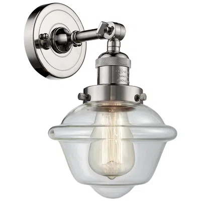 Innovations Lighting Oxford 8" Polished Nickel Sconce W/ Clear Shade
