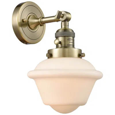 Innovations Lighting Oxford 8" Sconce Led - Brass Finish - Matte White Shade