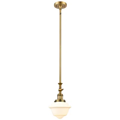 Innovations Lighting Oxford 8" Tiltable Led Mini Pendant - Brushed Brass - Matte White Shade