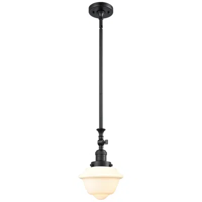 Innovations Lighting Oxford 8" Tiltable Led Mini Pendant - Matte Black - Matte White Shade