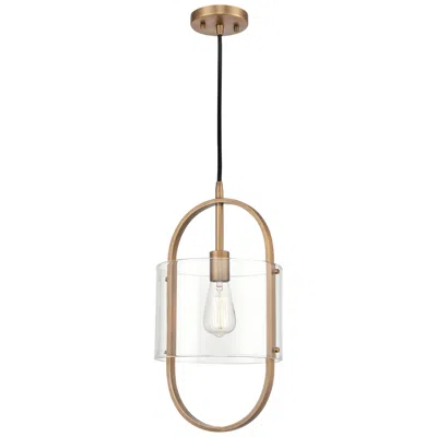 Innovations Lighting Pelham 10" Led Mini Pendant - Brushed Brass - Clear Shade