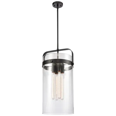 Innovations Lighting Pilaster 13 1/2" Wide Matte Black 4-light Led Pendant