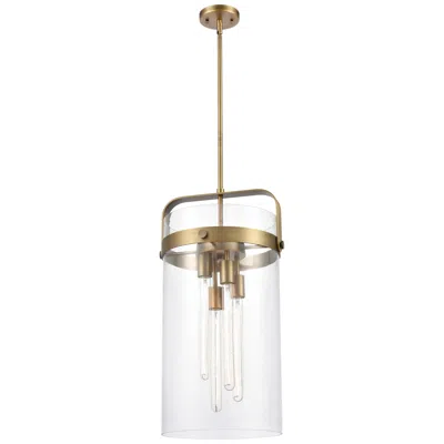 Innovations Lighting Pilaster 4lt Mini Pendant Brushed Brass