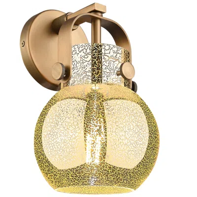 Innovations Lighting Pilaster Ii Sphere 10"h Brushed Brass Wall Sconce With Mercury Shade