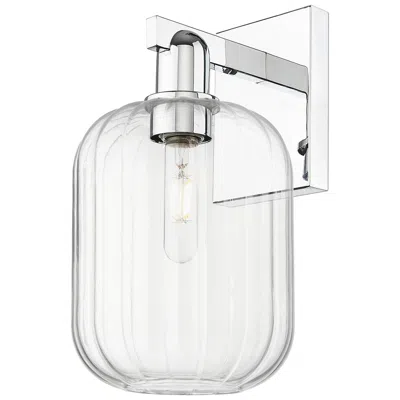 Innovations Lighting Preston 13.5" High Polished Chrome Wall Sconce With Clear Jar Shade
