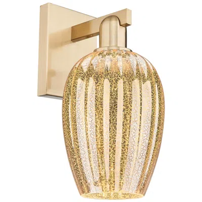 Innovations Lighting Preston 13.5"h Champagne Bronze Wall Sconce With Mercury Flute Shade