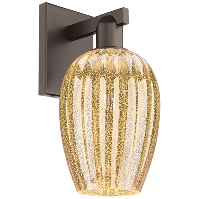 Innovations Lighting Preston 13.5"h Oil Rubbed Bronze Wall Sconce With Mercury Flute Shade