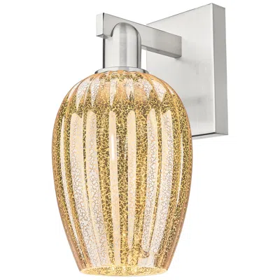 Innovations Lighting Preston 13.5"h Satin Nickel Wall Sconce W/ Mercury Flute Shade
