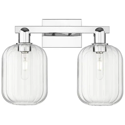 Innovations Lighting Preston 16"w 2 Light Chrome Bath Vanity Light With Jar Clear Shade
