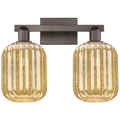 Innovations Lighting Preston 16"w 2 Light Oil Rubbed Bronze Bath Light W/ Mercury Jar Shade