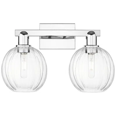 Innovations Lighting Preston 16"w 2 Light Polished Chrome Bath Light With Clear Globe Shade