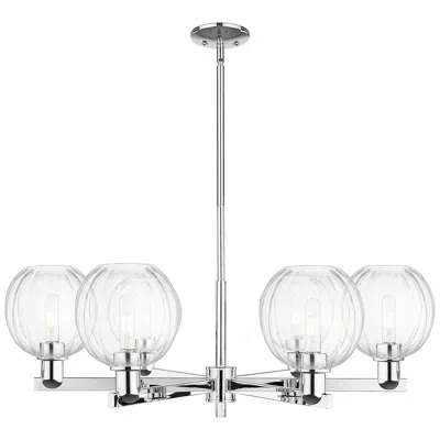Innovations Lighting Preston 24"w 6 Light Chrome Stem Chandelier With Clear Globe Shade